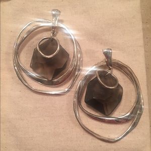 Robert Lee Morris silver hoop earrings
